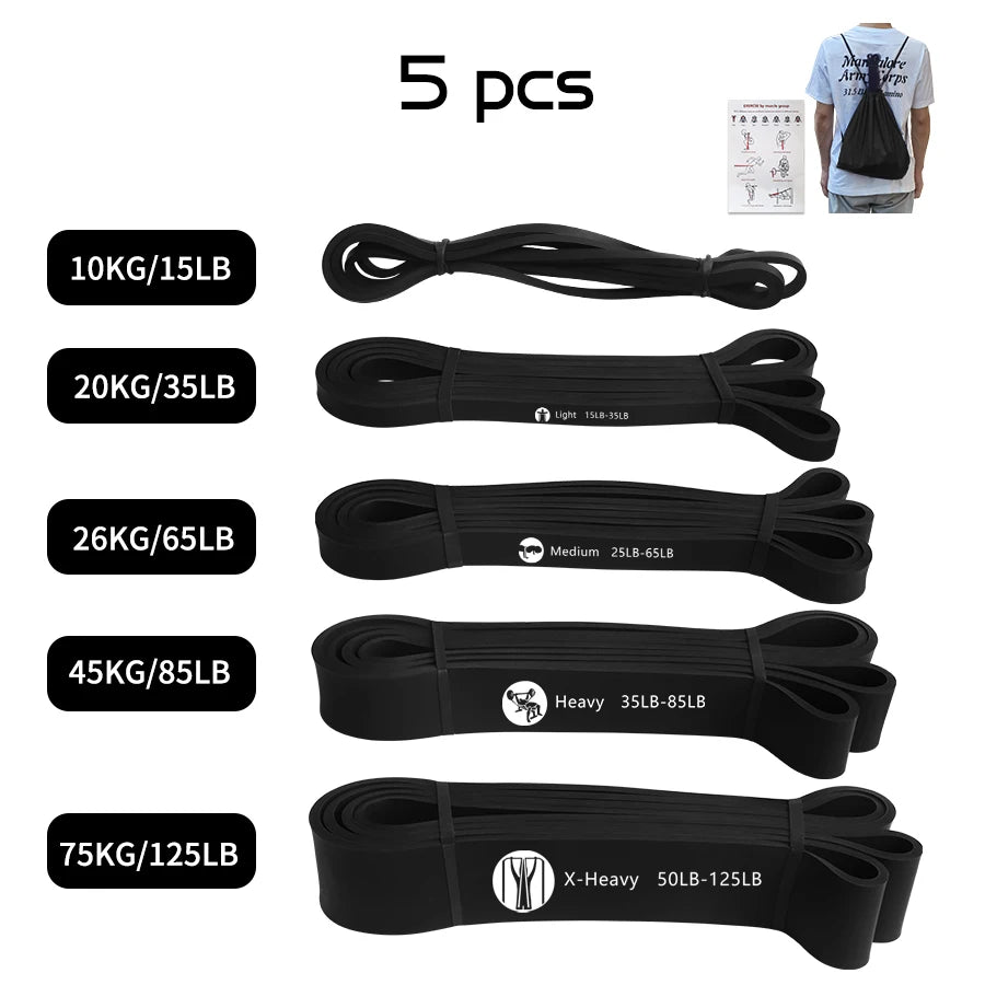 Exercise Elastic Band For Sport Strength Pull Up Assist Band Heavy Duty Resistance Band Workout Pilates Fitness Equipment