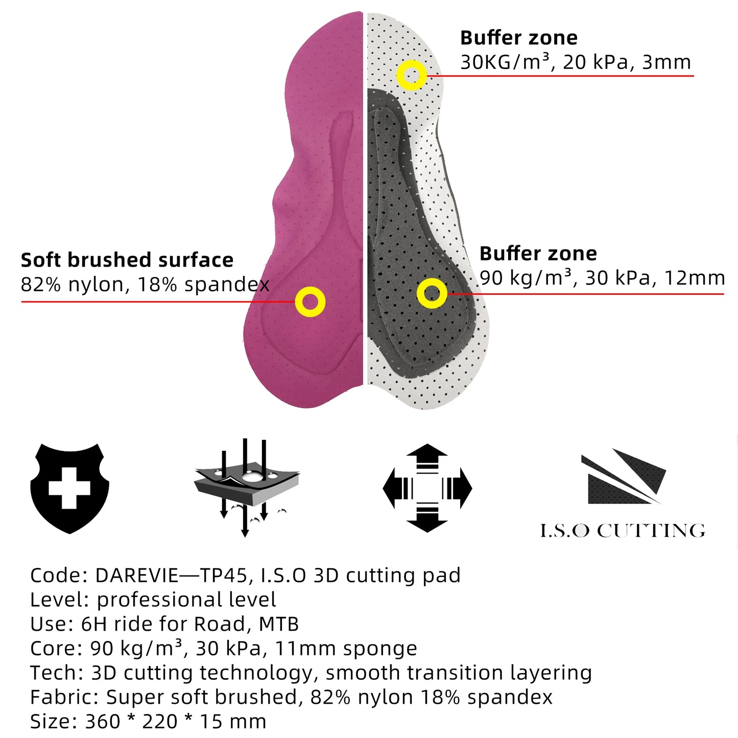 Seamless professional cycling shorts