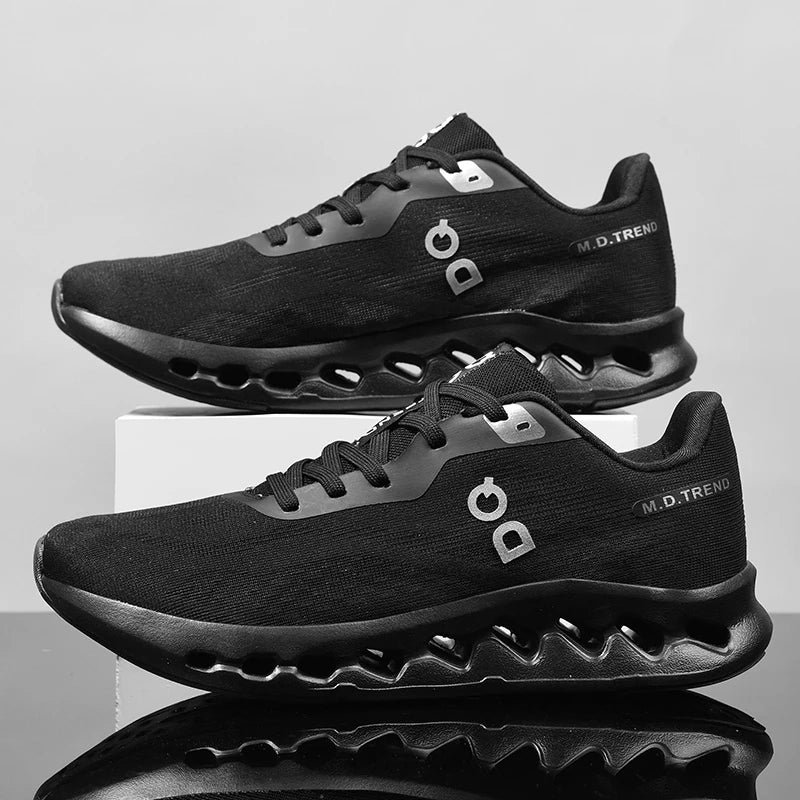 Modern running and golf shoes - comfortable design for rough terrain