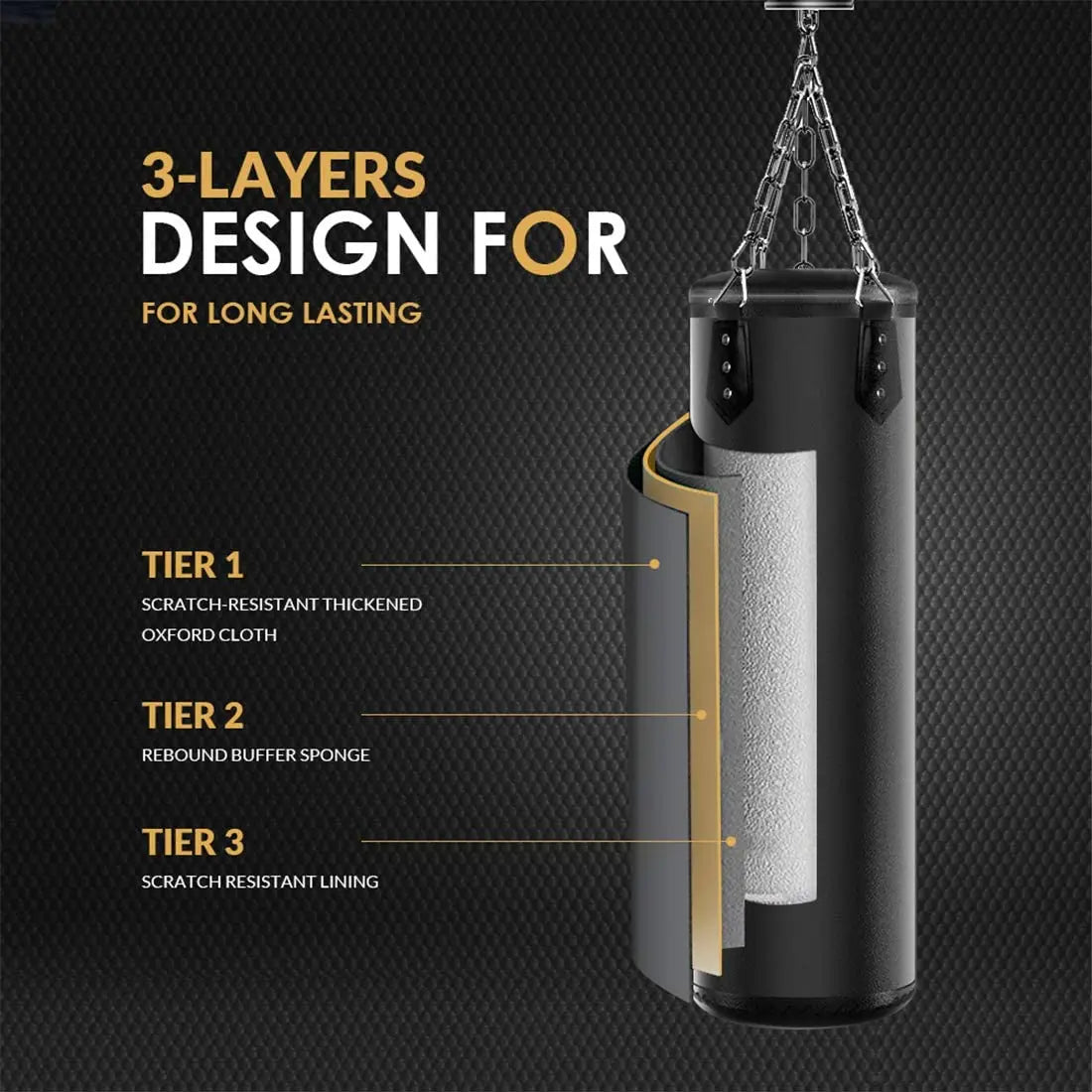 For Adul: I want to shorten this description: Durable unisex and youth Oxford boxing bag set - refillable