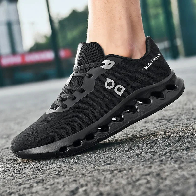 Modern running and golf shoes - comfortable design for rough terrain