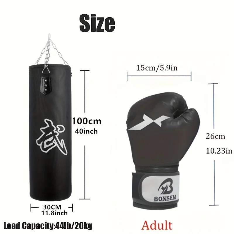 For Adul: I want to shorten this description: Durable unisex and youth Oxford boxing bag set - refillable