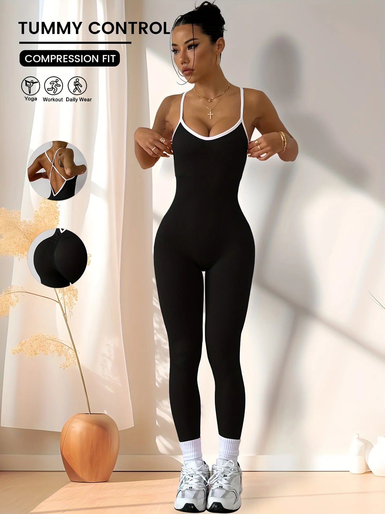 CZGUKE Bodysuit for Running and Yoga - Comfortable and Stylish Design.