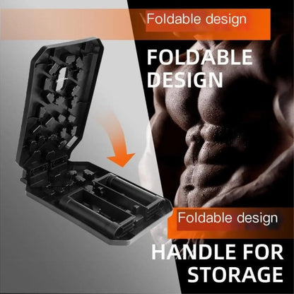 Portable Multifunctional Push-up Board Set With Handles Foldable Fitness Equipment For Chest Abdomen Arms And Back Training