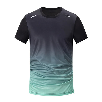 Men's Tracksuit (Color Gradient) - Quick-drying T-shirt and shorts.