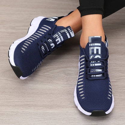 Women's Sports Shoes Mesh Lightweight Soft Sole Jogging Strap Breathable Fashion Sports Walking Casual Ten