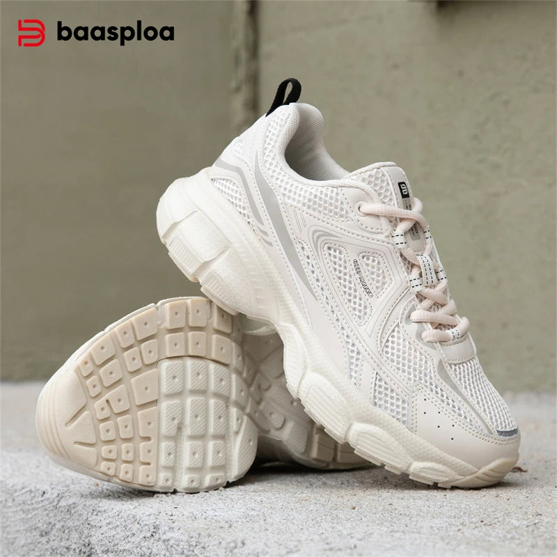 Baasploa Women Sports Shoes Outdoor Lightweight Breathable Jogging Sneakers Female Casual
