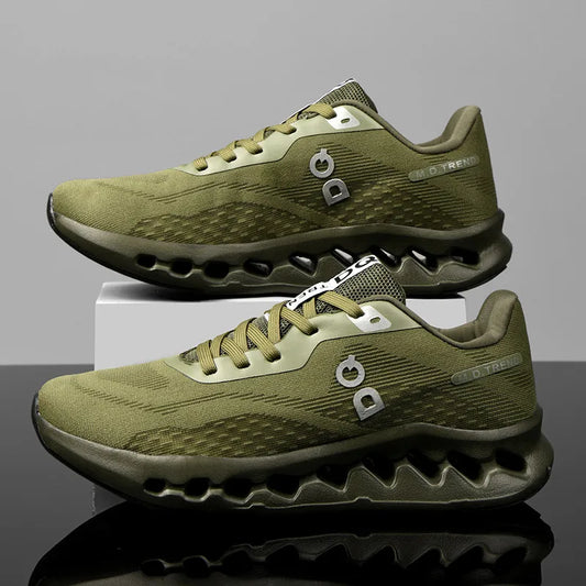 Modern running and golf shoes - comfortable design for rough terrain