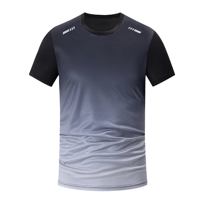Men's Tracksuit (Color Gradient) - Quick-drying T-shirt and shorts.