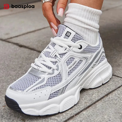 Baasploa Women Sports Shoes Outdoor Lightweight Breathable Jogging Sneakers Female Casual
