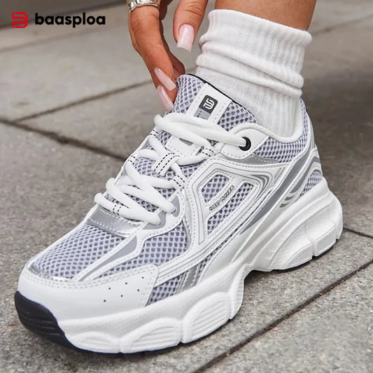 Baasploa Women Sports Shoes Outdoor Lightweight Breathable Jogging Sneakers Female Casual