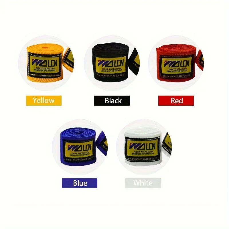 2PCS 1.5/2/3/5M Boxing Training Bandages Cotton Sports Bandages Sanda Kick Boxing Mma Hand Gloves Wraps Belt Boxing Sports Strap