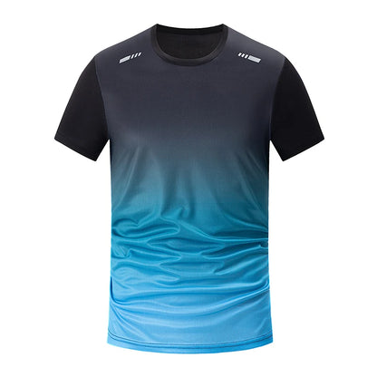 Men's Tracksuit (Color Gradient) - Quick-drying T-shirt and shorts.